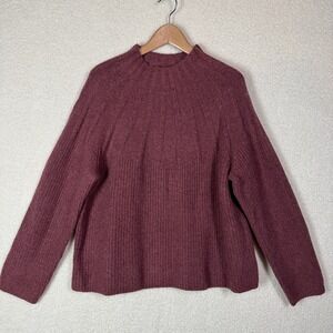 Nine West Womens XL Cowl Neck Knit Sweater Soft‎ Oversized Cozy Preppy Textured